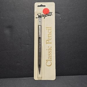 Vintage 1989 Scripto Classic Pencil K789 Twist Mechanical Silver Metal Carded